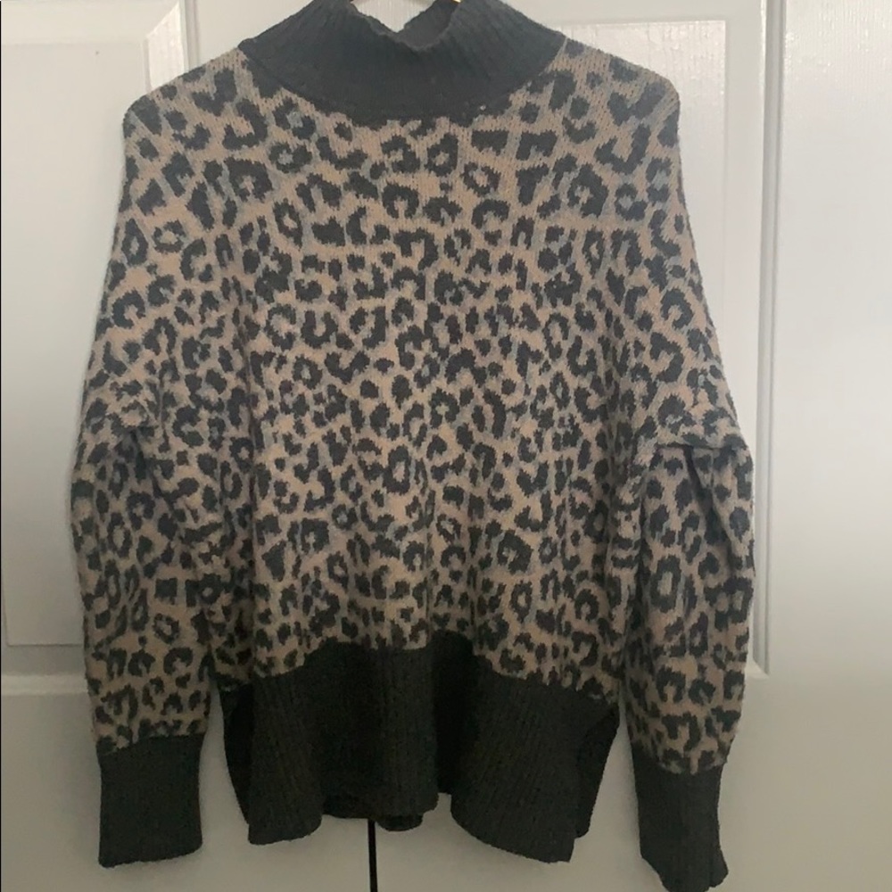 Cheetah Print turtle neck sweater!